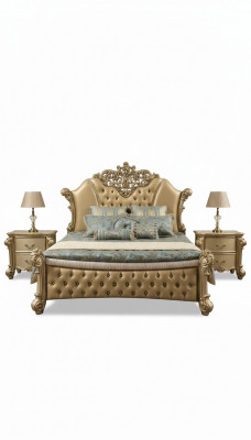 Bett Design Duebelbett Better Luxus Klassiker Barock Chesterfield 184x214cm nei