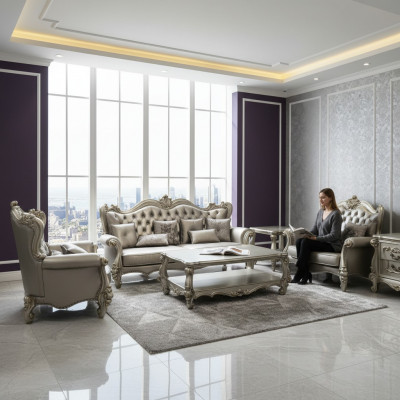 Sofasëtzung 3+2+1 Sëtzer Set Design Sofas Polster Couchen Couch Lieder