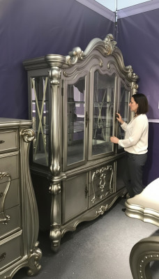 Vitrine Glas Bar Schaf Haus Barock Schief Wandschräinzi Holz Vitrinn