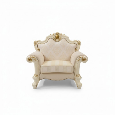 Textil Sessel 1 Sëtzer Sofa Polster Sofas Design Klassesch Luxus Barock