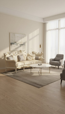 Exklusiv aus Holz geschnëtzte Véiersëtzer XXL Canapé Barock Rokoko Textil Canapé Ronn