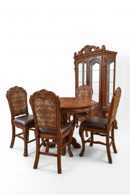 Ronn Iesszëmmer Ronn Dësch Holz Dëscher Ronn Klassesch Barock Rokoko Miwwel Nei
