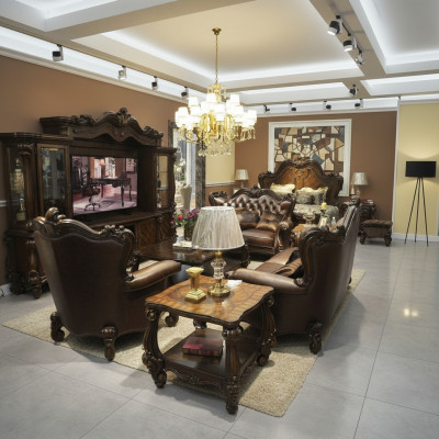 Sofagarnitur 321 Sëtzer Sofa Couch Lieder Garnitur Polsterset Holz Barock