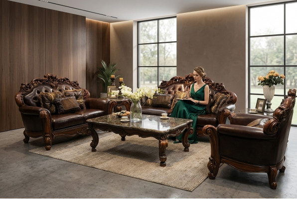 Sofa-Garnitur 3+2+1 Sëtzer Wunnlandschaft Sofa Couch Polster Garnitur