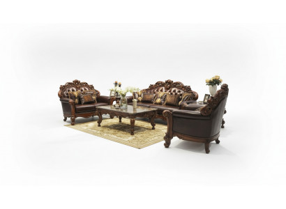 Sofa-Garnitur 3+2+1 Sëtzer Wunnlandschaft Sofa Couch Polster Garnitur