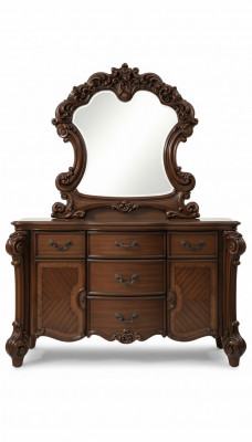 Édle Komoud Buffet Kommoder Schaf + Spigel Barock Rokoko Anricht Holz nei