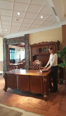 Luxus Schreifdësch Tisch Büro Office Antik Stil Barock Rokoko Barock Dëscher Nei