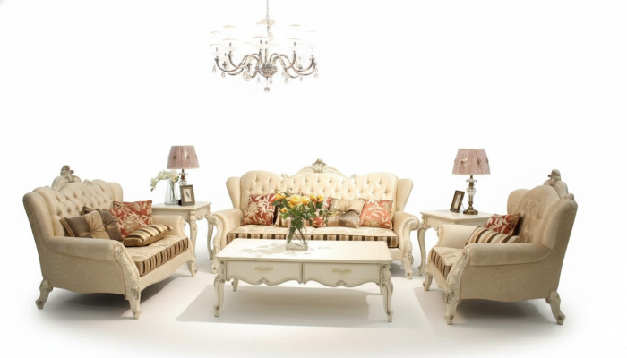 Klassesch Garnitur Chesterfield 4tlg. Set Canapé-Garnitur Couch Sofa Sofa Polster