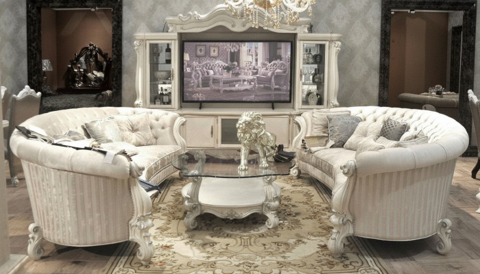 Komplett Set Sofagarnitur 4+4 Sëtzer Designer Wunnlandschaft 2 deels. Grupp