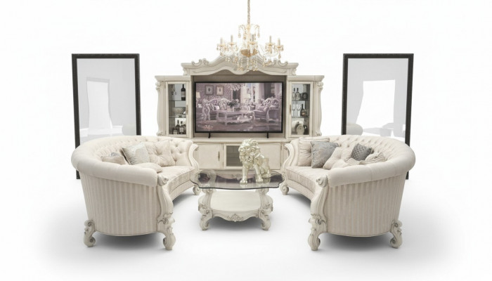 Komplett Set Sofagarnitur 4+4 Sëtzer Designer Wunnlandschaft 2 deels. Grupp