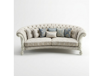Klassesch Véiersëtzer Wunnzëmmer Canapé Stoff Barock Rokoko Luxus Sofa