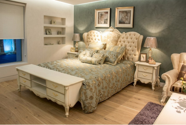 Chesterfield Bett Gepolstert Better Schlofzëmmer Ehebett Better 180x200cm nei