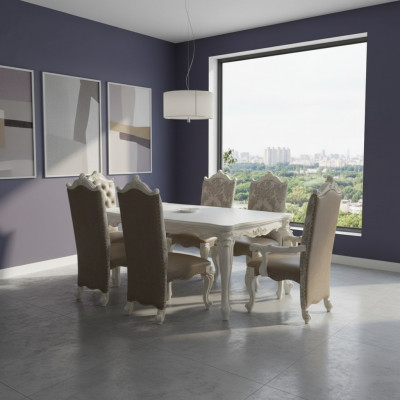 Barock Antiquitéitsstil Iessdësch Dësch Echt Holz Klassesch Designer Dëscher