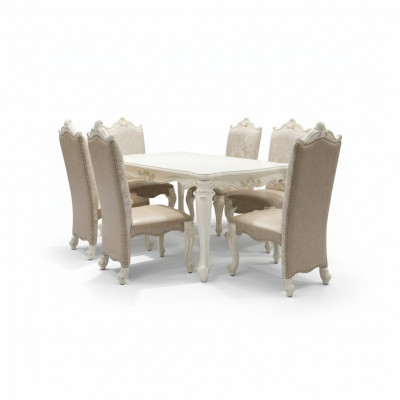 Barock Antiquitéitsstil Iessdësch Dësch Echt Holz Klassesch Designer Dëscher