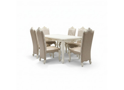 Barock Antiquitéitsstil Iessdësch Dësch Echt Holz Klassesch Designer Dëscher