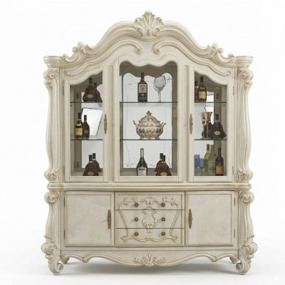 Luxus Schaukäschte Vitrinn Glas Schaf Antik Stil Barock Rokoko