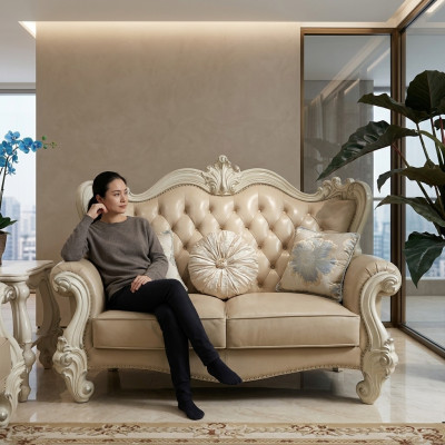 Luxus 2-Sëtzer Couch Polstersofa Lieder Couchen Garnitur Chesterfield Barock