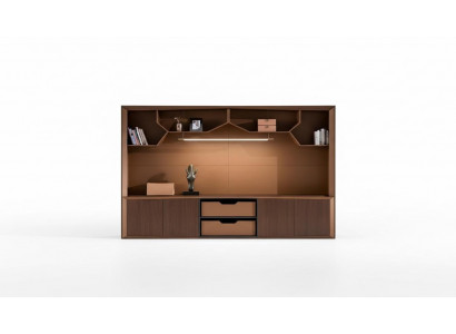 Büro Dossier Regal Schaf Holz Regaler Schief Office Wunnzëmmer