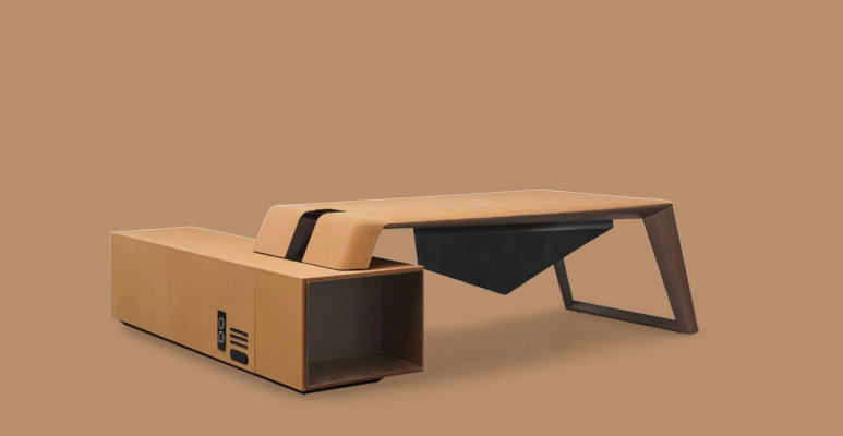 Designer Büro Aarbechtszëmmer Set Still Eckschreifdësch Komplett Set