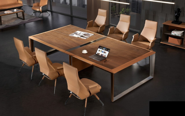 Konferenz Dësch Modern Notariat Bespriechungs Dëscher Büro Miwwelen Design