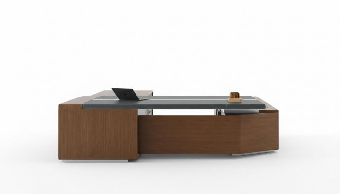 Eckschreibtisch Büro Chef Zëmmer Miwwelen Design Schreifdëscher Dekor Praxis