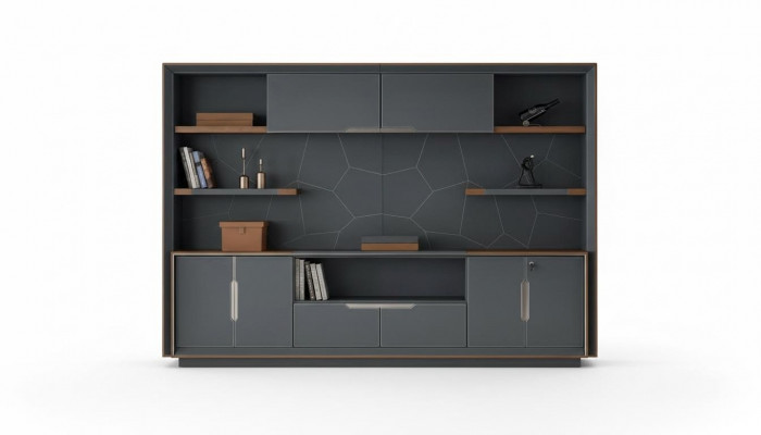 Büro Bibliothéik Dossierenschaf Regal Miwwelen Luxus Schaf Schief