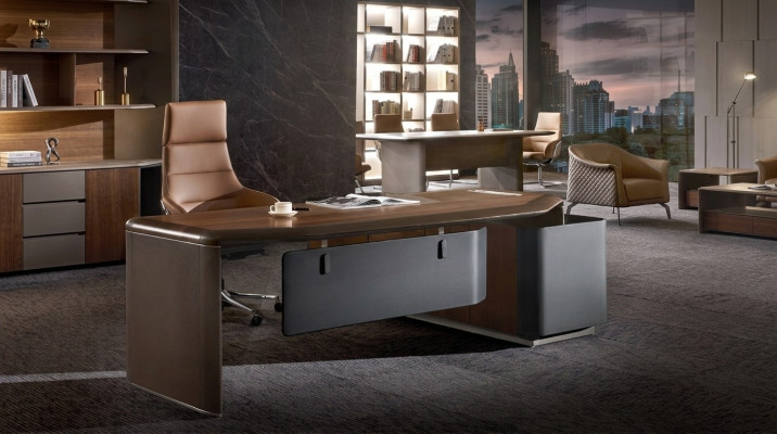 Dësch Schreifdësch Büro Ariichtung Miwwelsset Garnitur Fauteuil Dëscher 2-Stéck.
