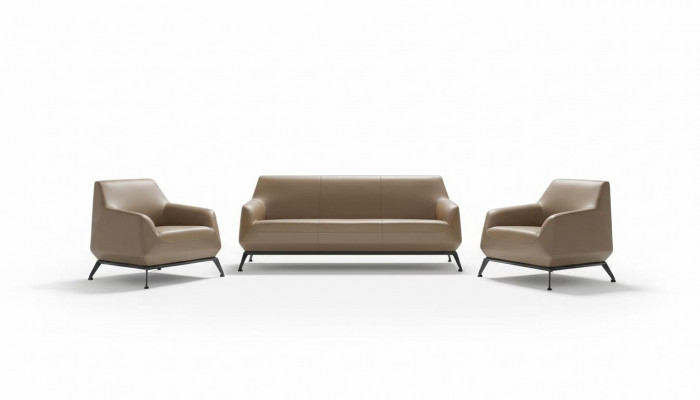 Set Lieder-Sofa Canapé Wunnlandschaft 3+1+1 Sëtzer Garnitur Design Modern