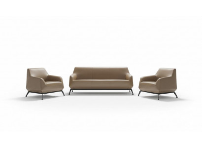 Set Lieder-Sofa Canapé Wunnlandschaft 3+1+1 Sëtzer Garnitur Design Modern