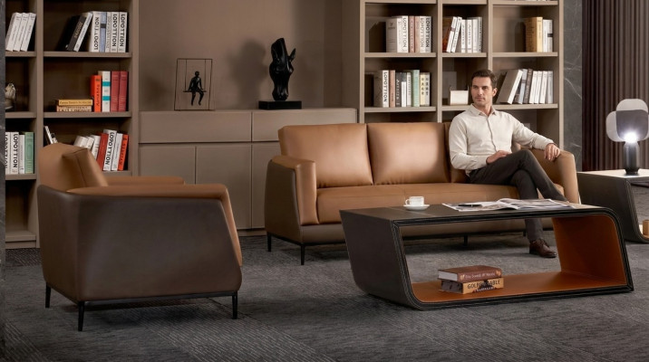 Sofa Sofen Couch Polster Lieder Modern Drësëtzer 3-Sëtzer Büro Ariichtung Nei