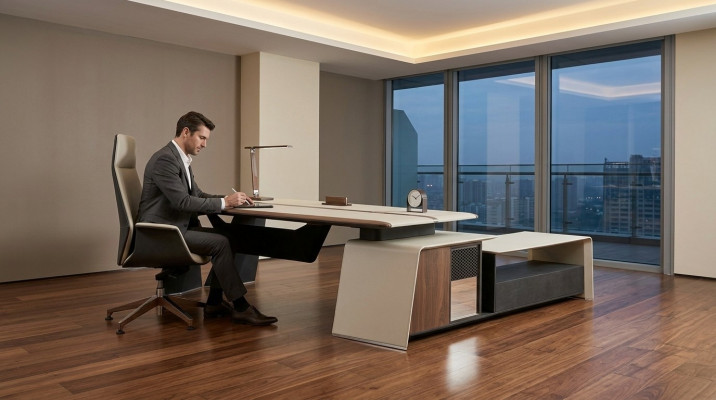 Design Eckdësch Schreifdësch Eckdëscher Büro Miwwel Ariichtung Dëscher Dësch