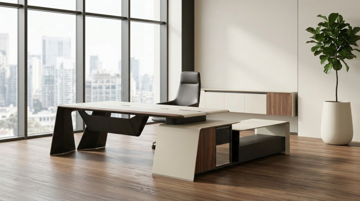 Design Eckdësch Schreifdësch Eckdëscher Büro Miwwel Ariichtung Dëscher Dësch