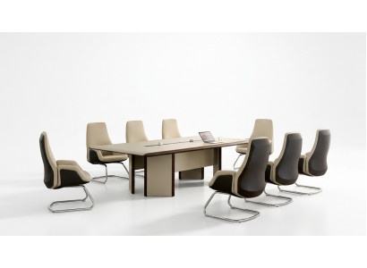 Konferenzdësch 6 Still Stull Dësch Meeting Büro Ariichtung 7 Deeler Set