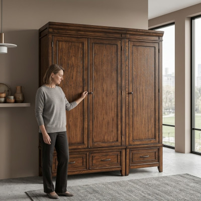 Schaf 2x Kleederschaf Holzschaf Massiv Braun Holz Schief Schlofzëmmer