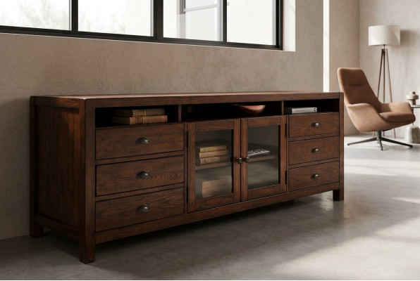 RTV-Sideboard Schaf Kommouden Holz Low-Board Regal 196cm Wunnzëmmer