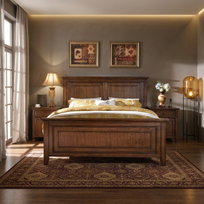 Bett Design Luxus Hotel Better Schlof Zëmmer Duebel Holz Nei Landhaus