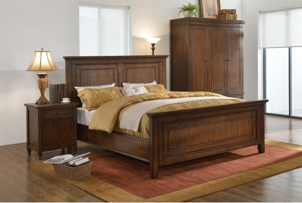 Designer Schlofzëmmer Miwwelen 5-stéck Komplett Set Bett Nuechtbuedem Kleiderschaf Nei