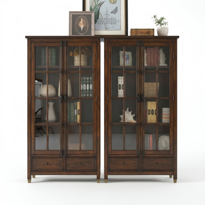 Vitrinn Klassesch Vitrinn Vitrinneschaf Vitrine Schief Schief aus Holz