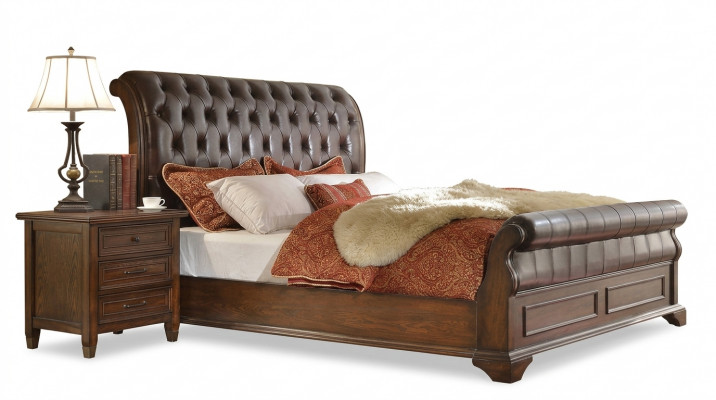 Schlofzëmmer Bett Nuetsdëscher 3-tlg. Set Luxus Better Holz Duebelbett Nei