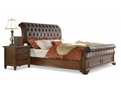 Schlofzëmmer Bett Nuetsdëscher 3-tlg. Set Luxus Better Holz Duebelbett Nei