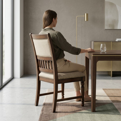 Iesszëmmer 1x Stull Echt Polster Holz Modern Still Designer Lehn Sëtz