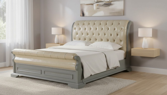 Chesterfield Design Bett Gro 180x200 Duebelbett Better Polster Liederbett Miwwelen