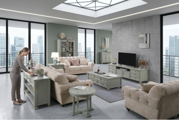 Niewentdësch Dësch Canapé Dësch Wunnzëmmer Dësch Design Dëscher Ronn