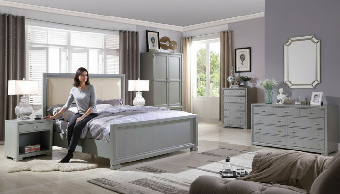 Bett Nachtkonsol Kommode 6-deel. Schlofkummer Set Design Modern Luxus