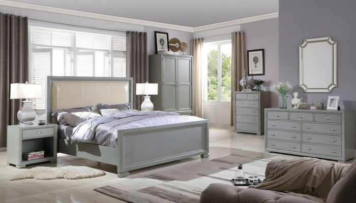Bett Nachtkonsol Kommode 6-deel. Schlofkummer Set Design Modern Luxus
