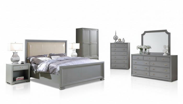 Bett Nachtkonsol Kommode 6-deel. Schlofkummer Set Design Modern Luxus