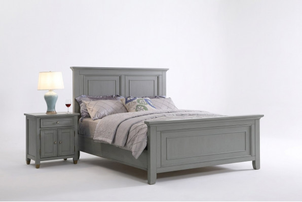 Schlofzëmmer Nuetsdëscher 3 Stéck Set Design Luxus Bett Holz Duebelbett nei Miwwelen