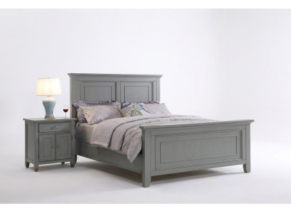 Schlofzëmmer Nuetsdëscher 3 Stéck Set Design Luxus Bett Holz Duebelbett nei Miwwelen
