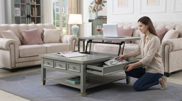 Couch Design Kaffisdësch Wunnzëmmer Säitentësch Dëscher Couchtëscher Holzdësch