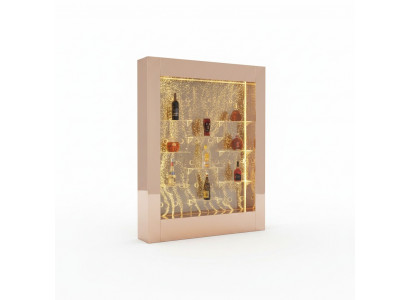 Geleeënt Waasser Mauer Bar Regal Kolonn Waassersailen Theke Regaler Designer Beliicht